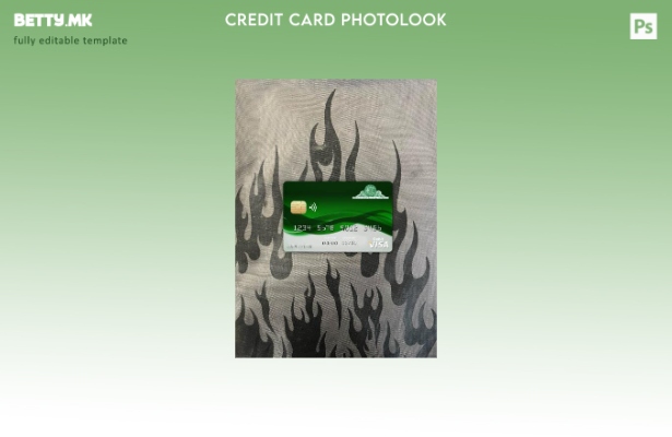 модерен стил на предниот шаблон за фотографски изглед на банкарска виза картич 1